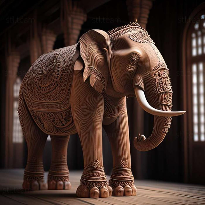 3D model Guruvayur Keshavan famous animal (STL)